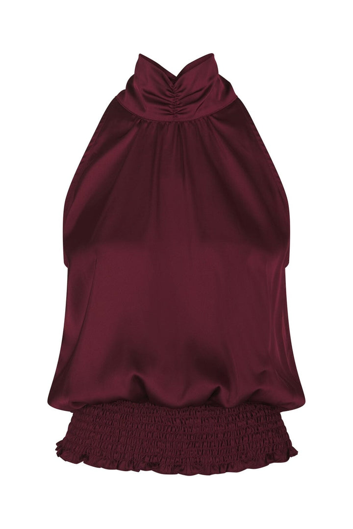Neo Noir - Jos Drapy Satin Top 167311 - 174 - Burgundy
