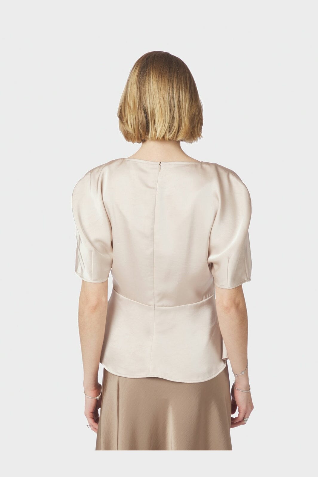 Neo Noir - Josine Heavy Sateen Blouse 169713 - 720 - Champagne