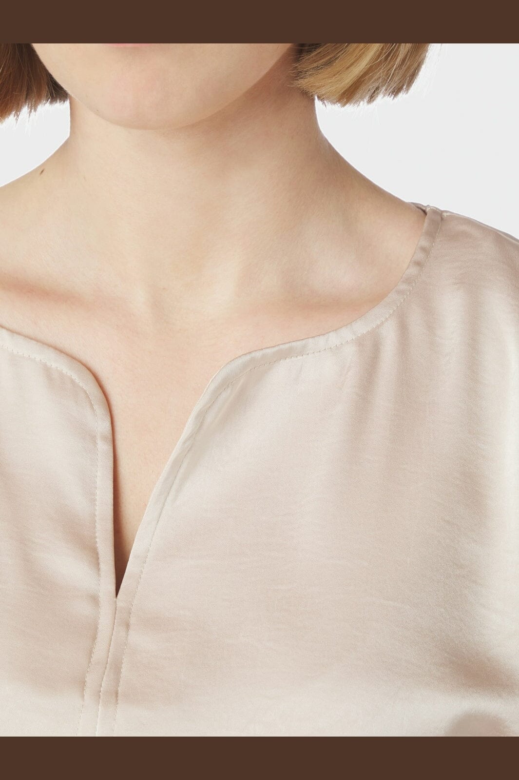 Neo Noir - Josine Heavy Sateen Blouse 169713 - 720 - Champagne