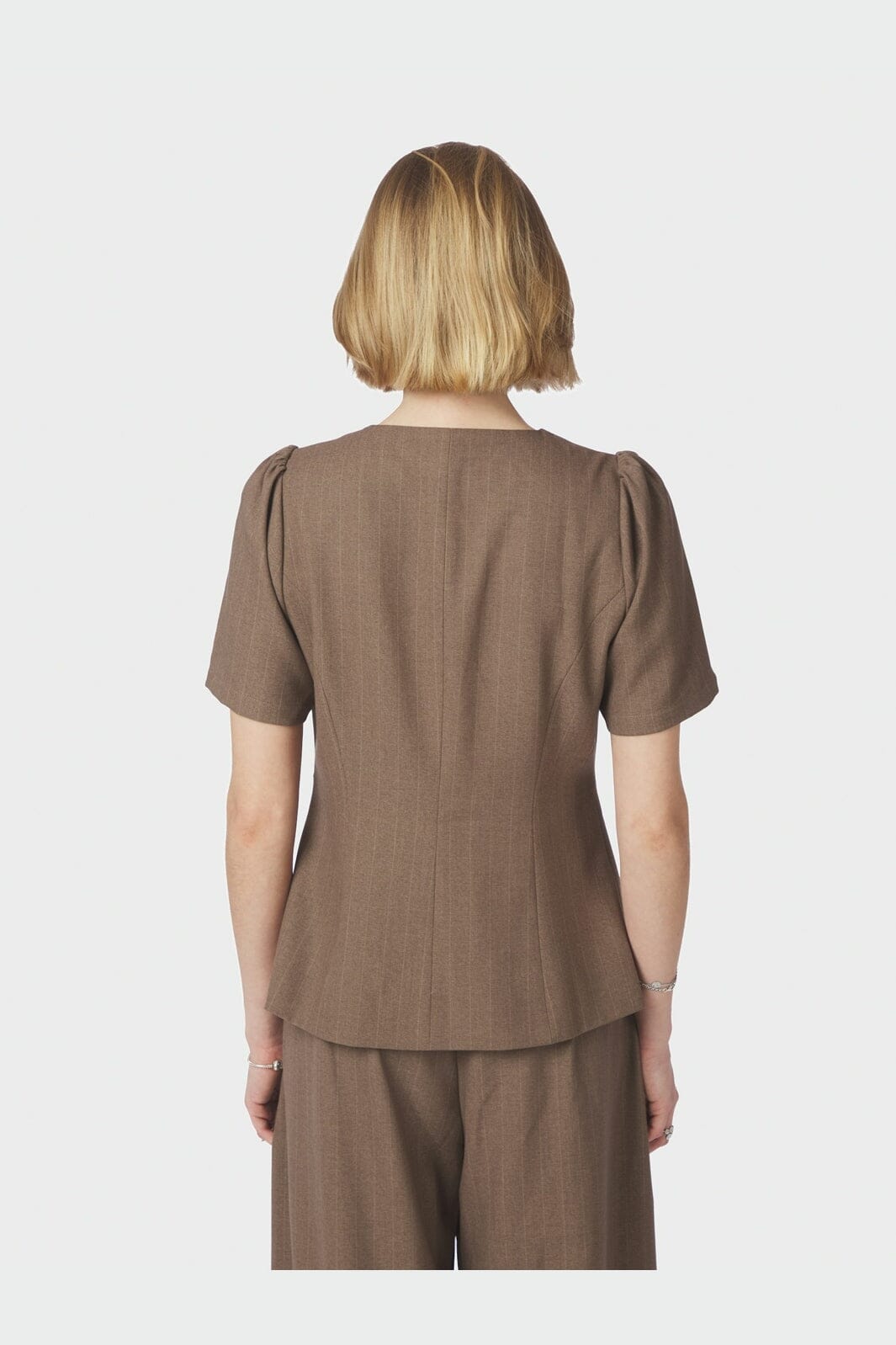 Neo Noir - Jules Pinstripe Blouse 163592 - 214 - Taupe
