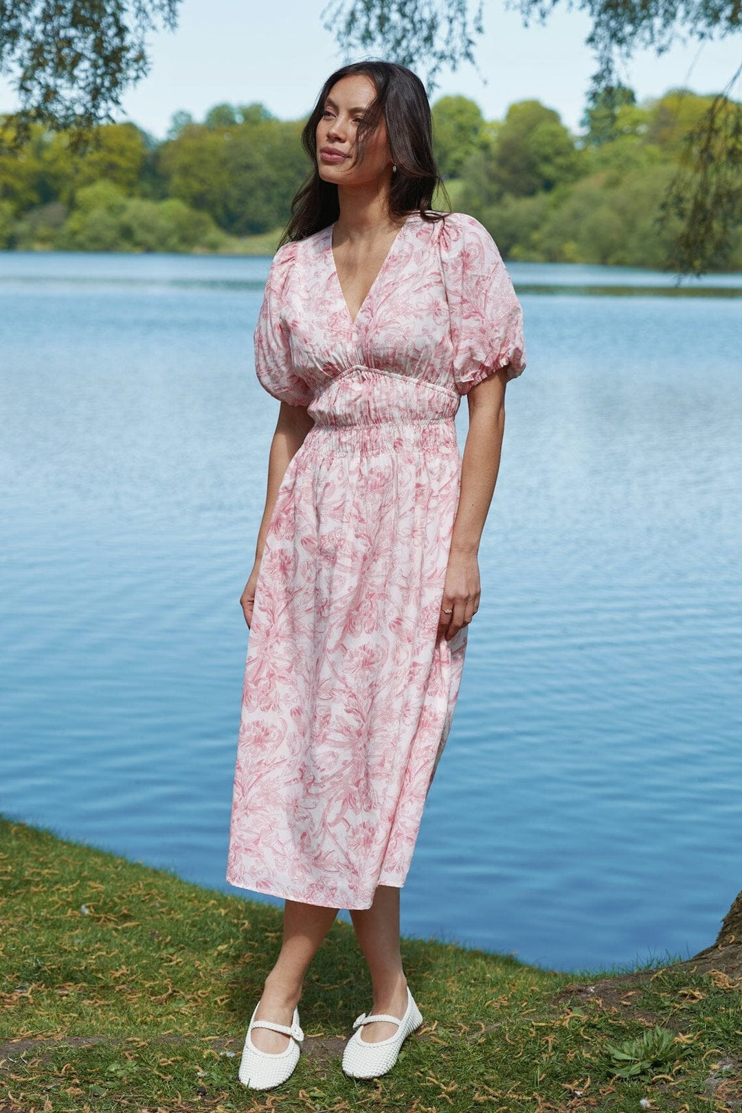 Neo Noir - Kalia Print Dress 169339 - 121 - Off White Kjoler 