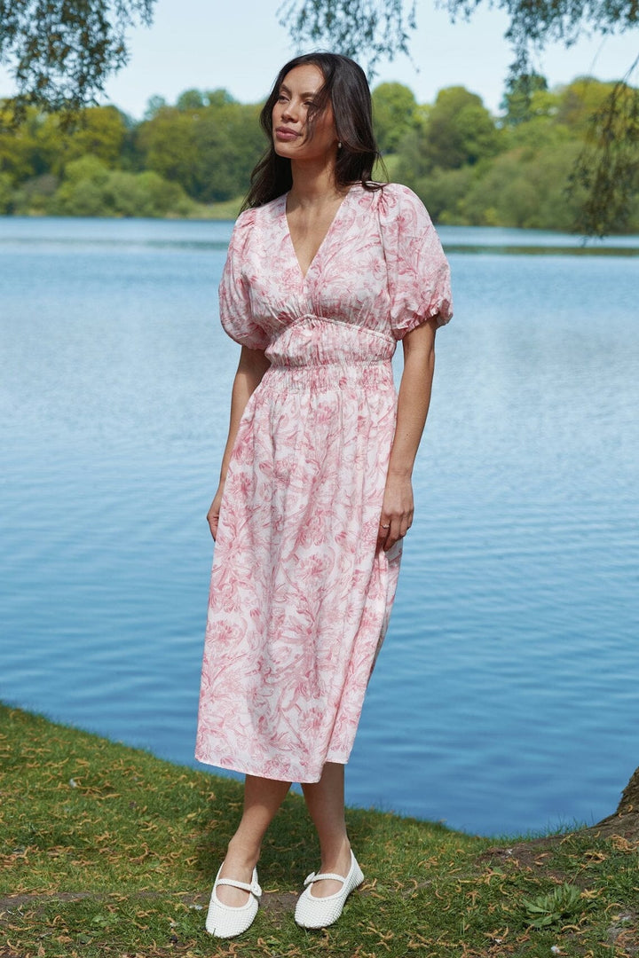 Neo Noir - Kalia Print Dress 169339 - 121 - Off White Kjoler 