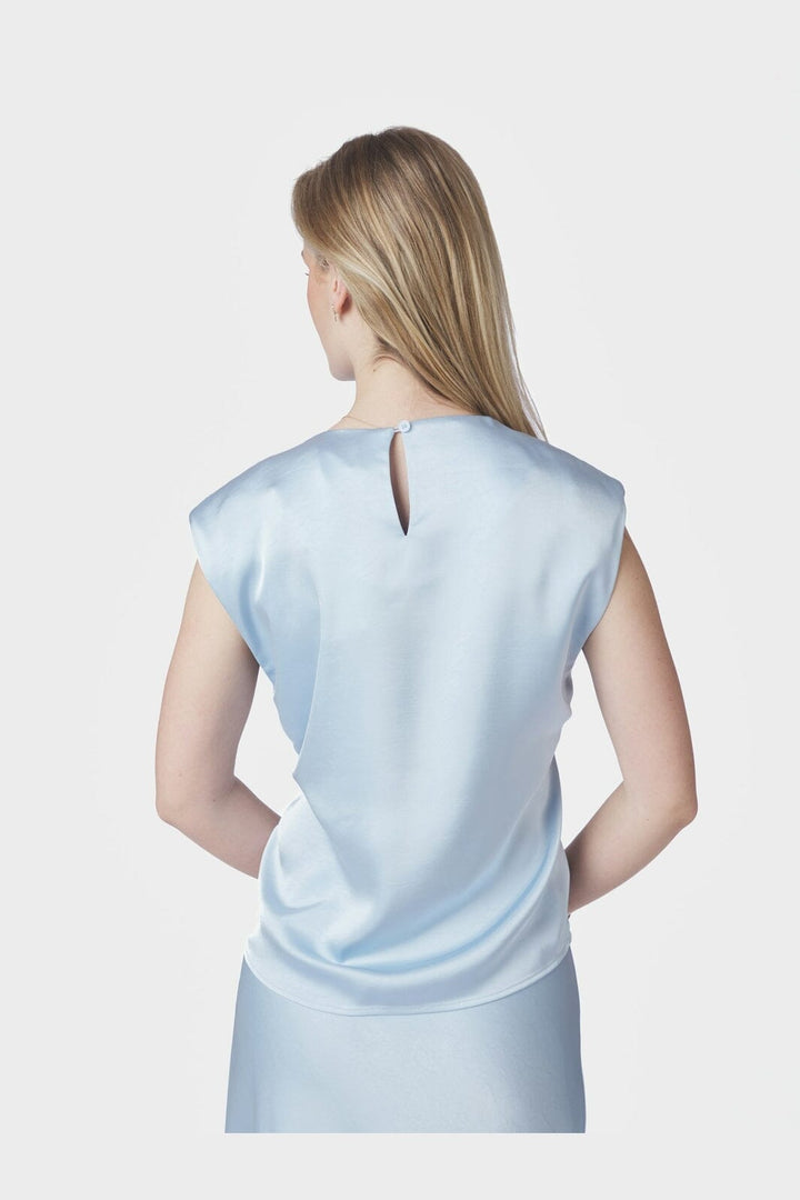Neo Noir - Katarim Heavy Sateen Top 168937 - 145 - Light Blue
