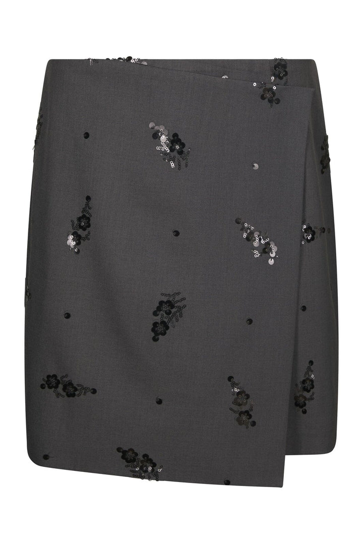 Neo Noir - Kent Deco Melange Skirt 171266 - 133 - Grey Melange