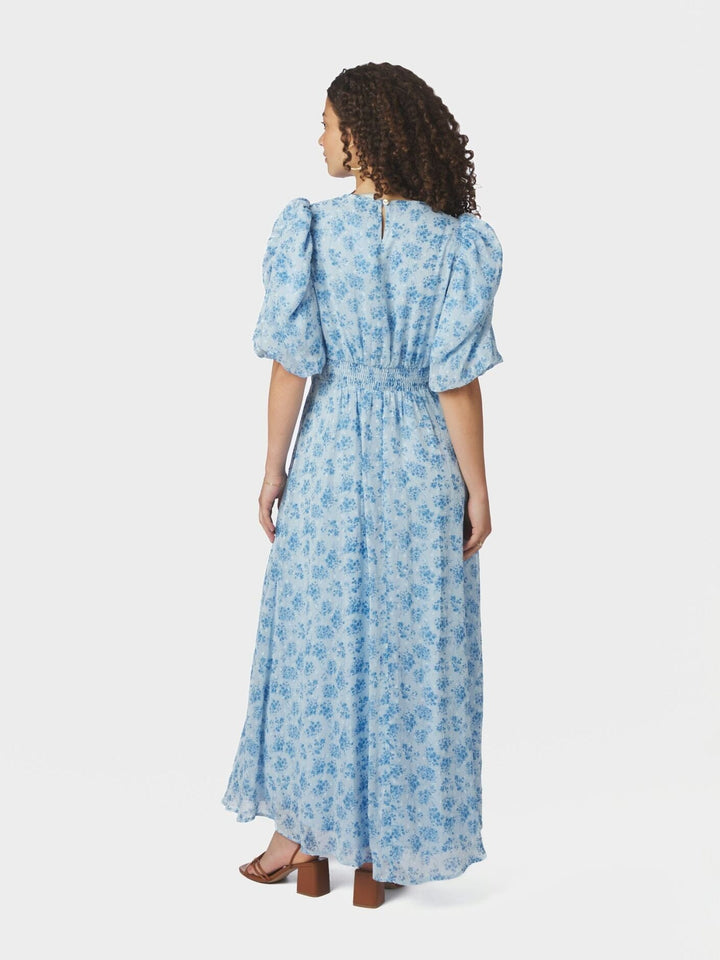 Neo Noir - Kikka Chiffon Flower Dress 167915 - 145 - Light Blue Kjoler 
