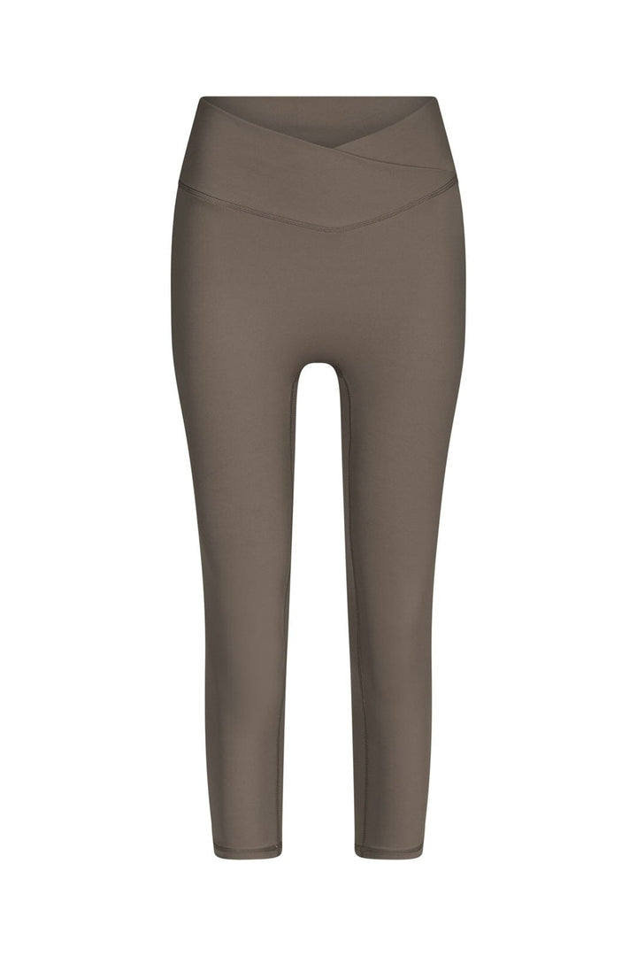 Neo Noir - Lea Wrap Capri Pants 170726 - 492 - Mushroom