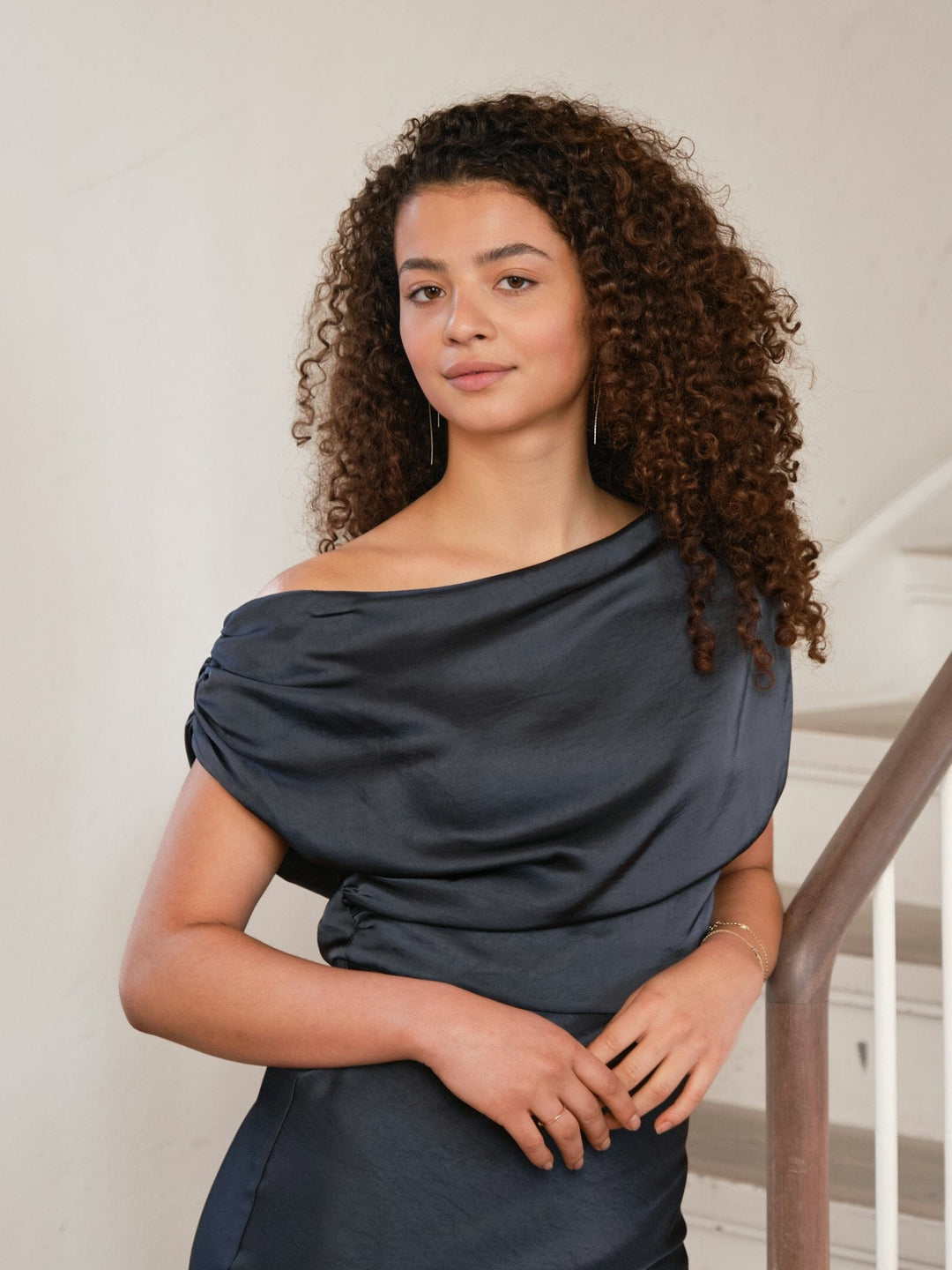 Neo Noir - Lilith Heavy Sateen Dress 168543 - 678 - Midnight Blue Kjoler 