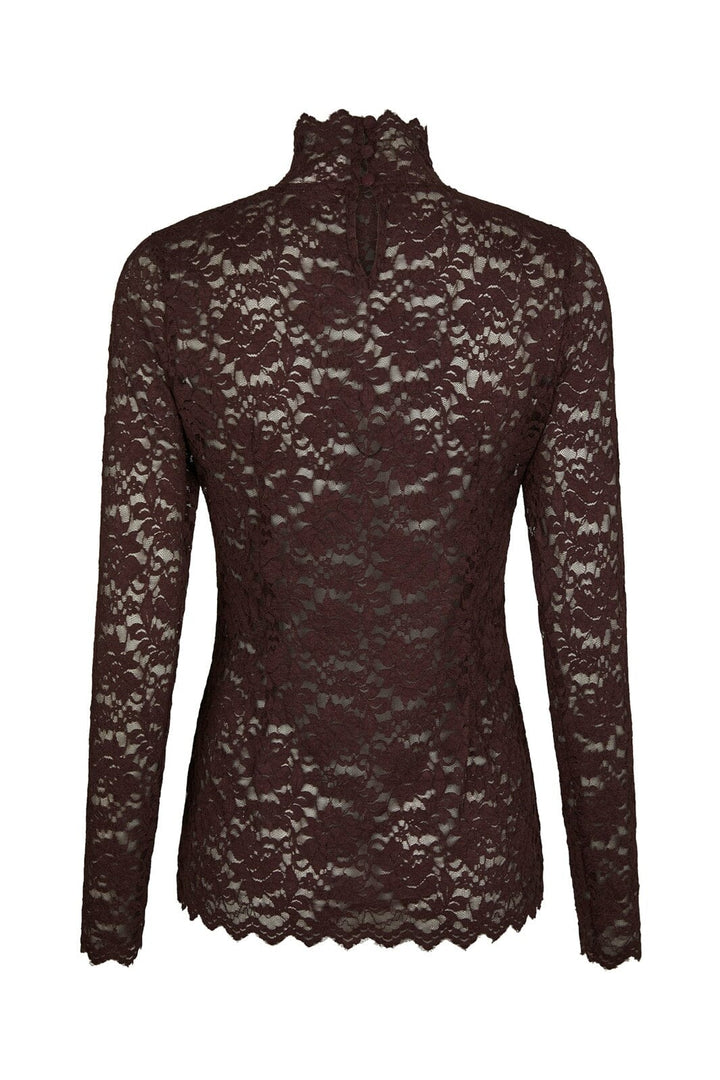 Neo Noir - Liza Laceflower Blouse 161473 - 174 - Burgundy