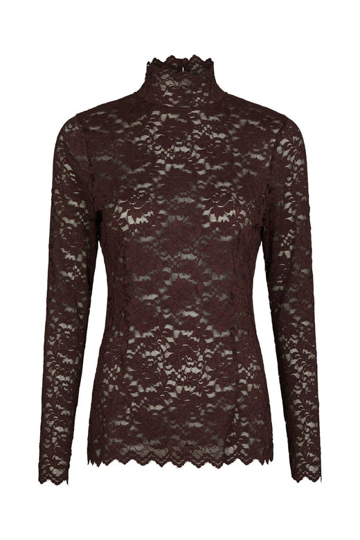 Neo Noir - Liza Laceflower Blouse 161473 - 174 - Burgundy