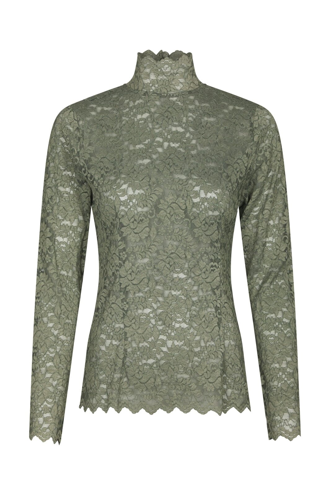 Neo Noir - Liza Laceflower Blouse 161473 - 255 - Cold Army