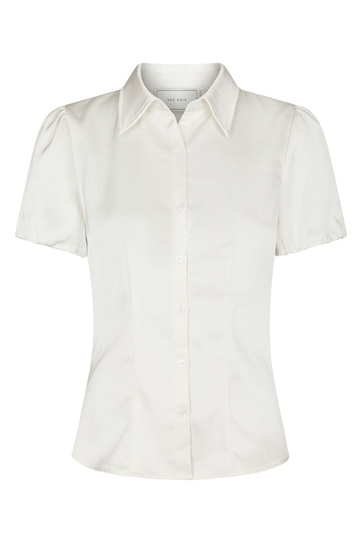 Neo Noir - Lyselle Heavy Sateen Shirt 169600 - 621 - Pearl