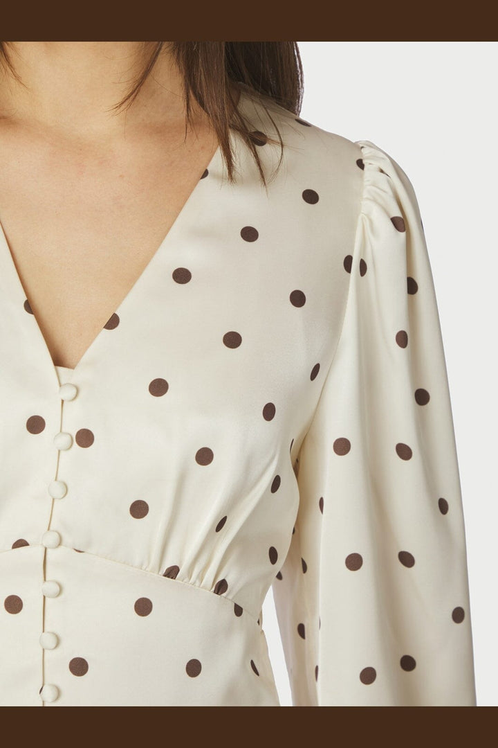 Neo Noir - Mabel Dotted Dress 167928 - 122 - Creme