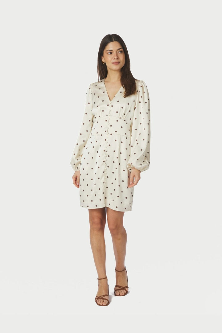Neo Noir - Mabel Dotted Dress 167928 - 122 - Creme