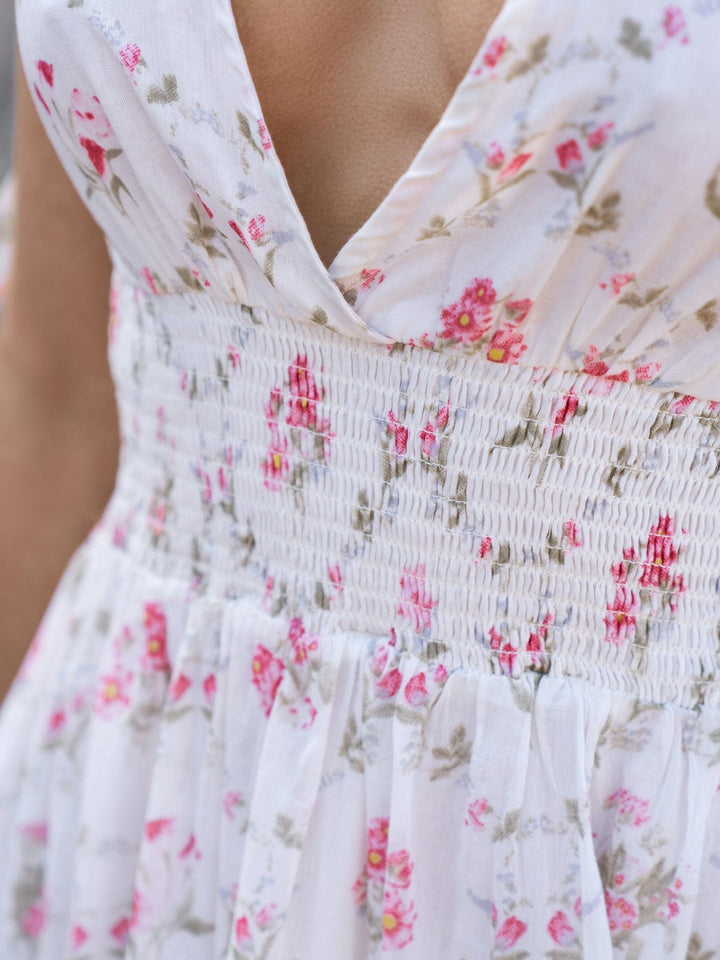 Neo Noir - Magda Spring Flower Dress 167905 - 121 - Off White Kjoler 