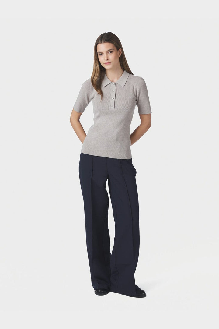 Neo Noir - Manama Knit Blouse 165073 - 189 - Warm Grey