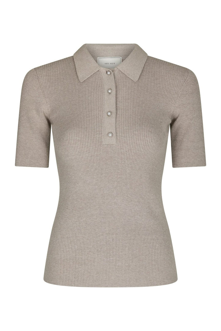 Neo Noir - Manama Knit Blouse 165073 - 189 - Warm Grey