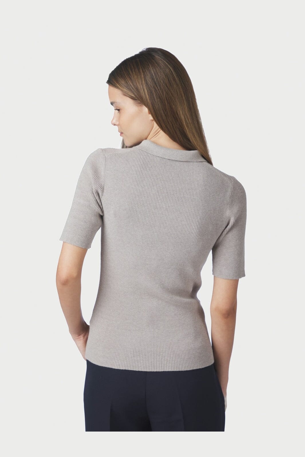Neo Noir - Manama Knit Blouse 165073 - 189 - Warm Grey