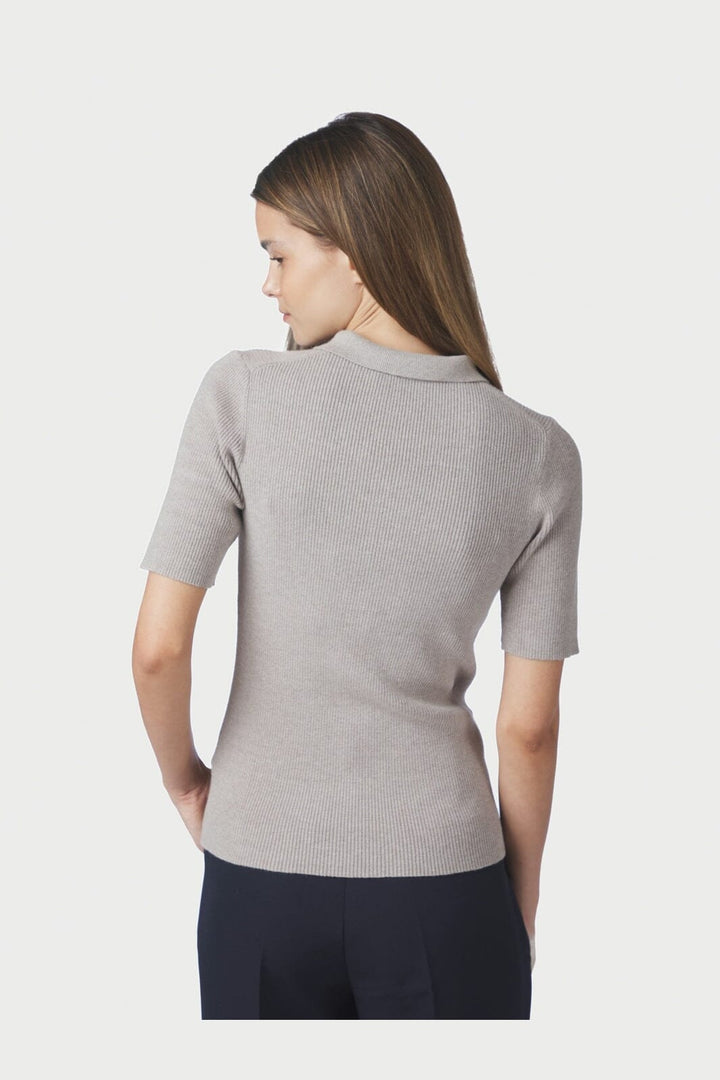 Neo Noir - Manama Knit Blouse 165073 - 189 - Warm Grey