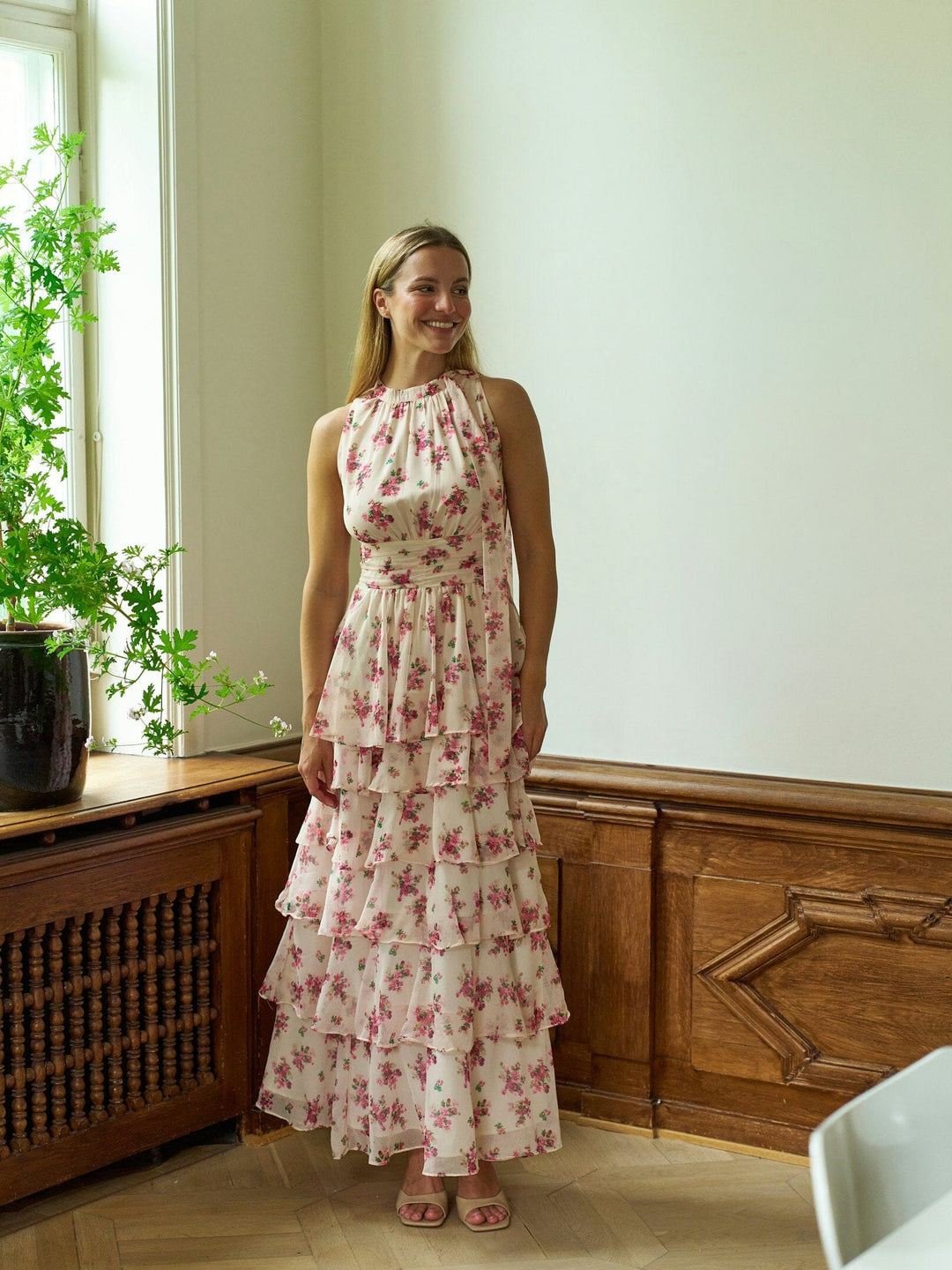 Neo Noir - Marli Amazing Chiffon Dress 167706 - 165 - Rose Kjoler 