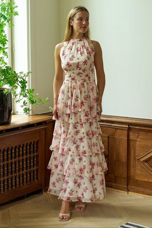 Neo Noir - Marli Amazing Chiffon Dress 167706 - 165 - Rose Kjoler 