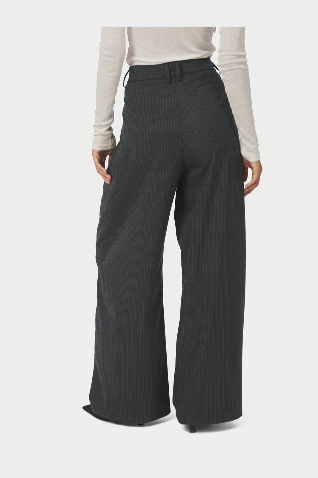 Neo Noir - Massie Slim Pinstripe Pants 170802 - 107 - Dark Grey Melange