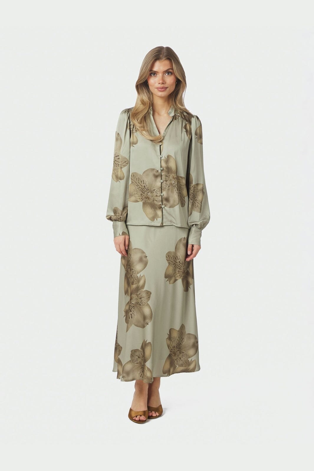 Neo Noir - Massima Misty Orchid Blouse 168289 - 627 - Smoke Green