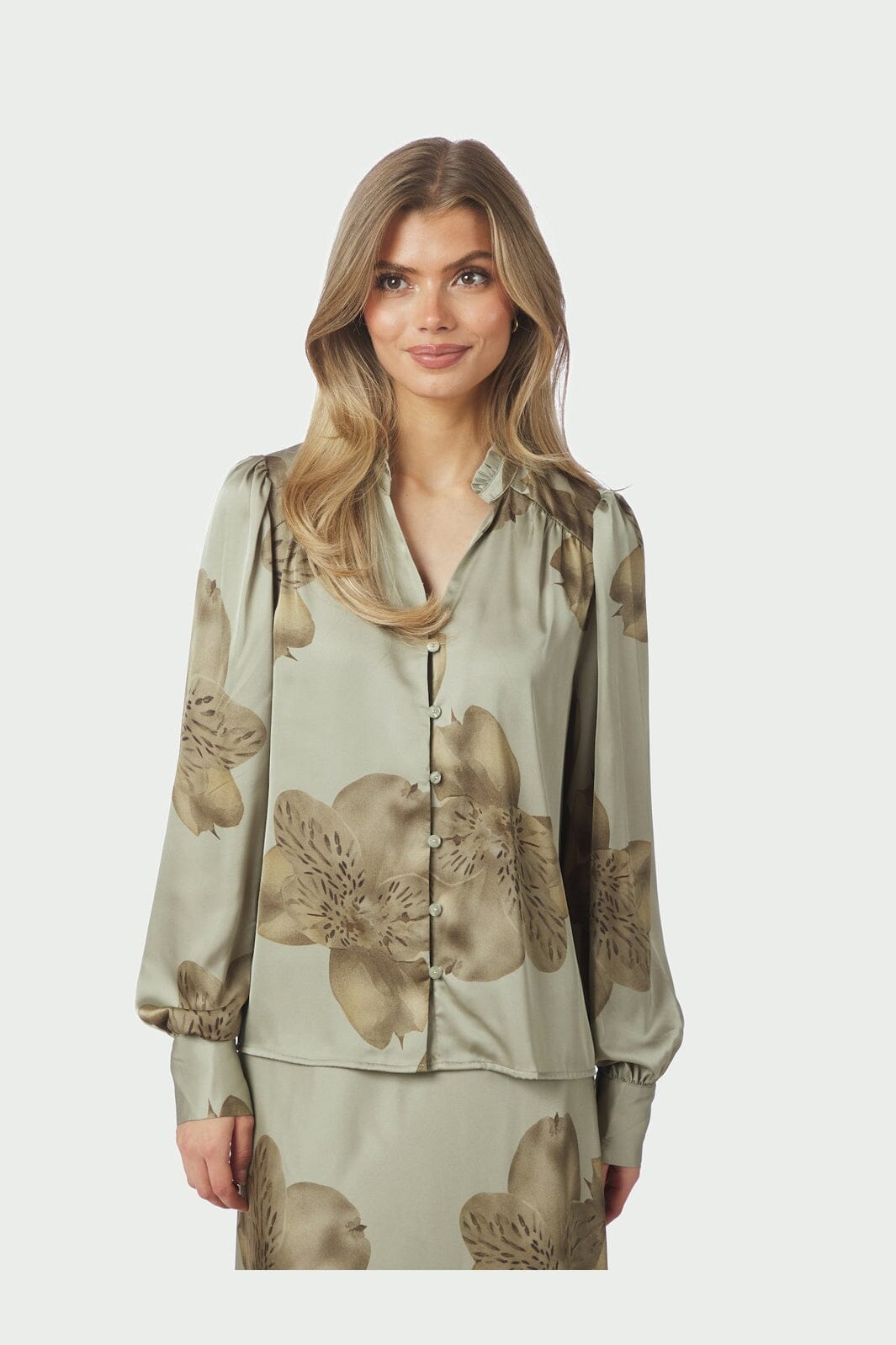 Neo Noir - Massima Misty Orchid Blouse 168289 - 627 - Smoke Green