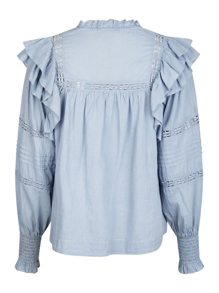 Neo Noir - Mauri S Voile Blouse 164698 - 145 - Light Blue Bluser 