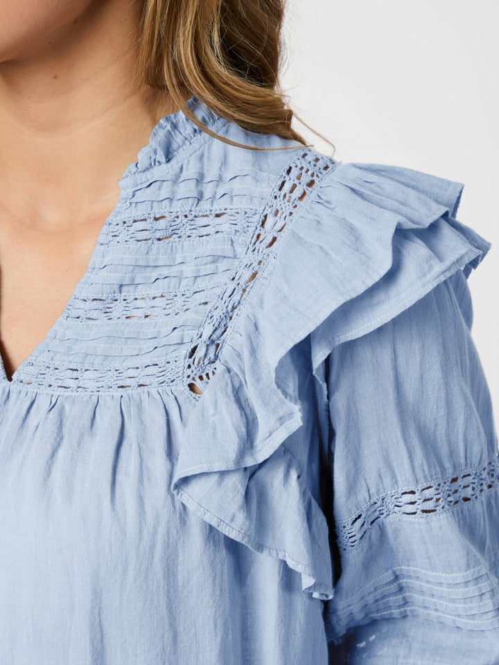 Neo Noir - Mauri S Voile Blouse 164698 - 145 - Light Blue Bluser 