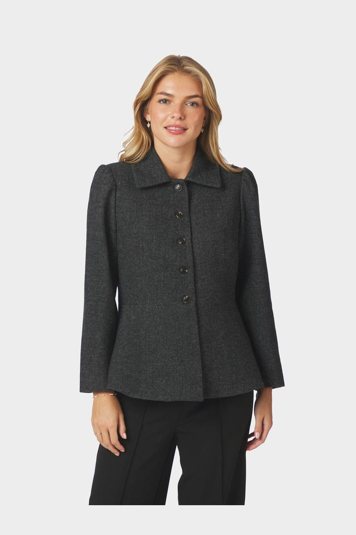 Neo Noir - Melisa Tweed Jacket 170001 - 104 - Dark Grey