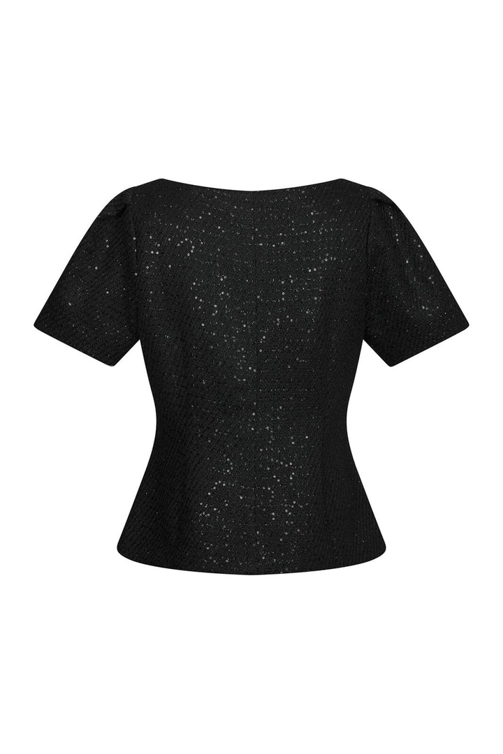 Neo Noir - Mifura Boucle Sequin Blouse 170860 - 100 - Black