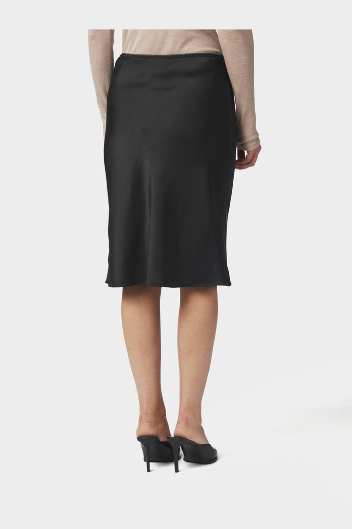 Neo Noir - Mindie Heavy Sateen Skirt 170112 - 100 - Black