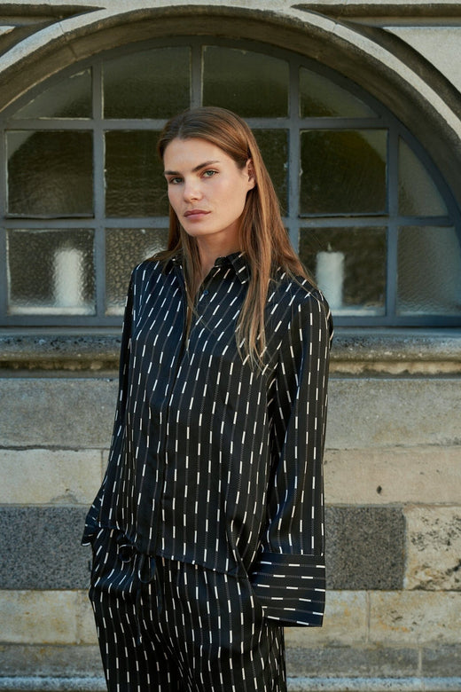 Neo Noir - Mistan Print Shirt 170711 - 676 - Dark Brown Skjorter 