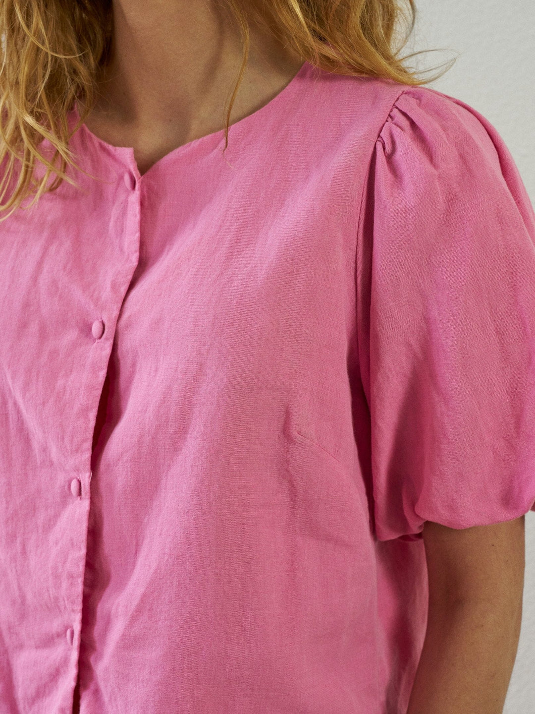 Neo Noir - Moisa Linen Blouse 169314 - 170 - Pink Bluser 