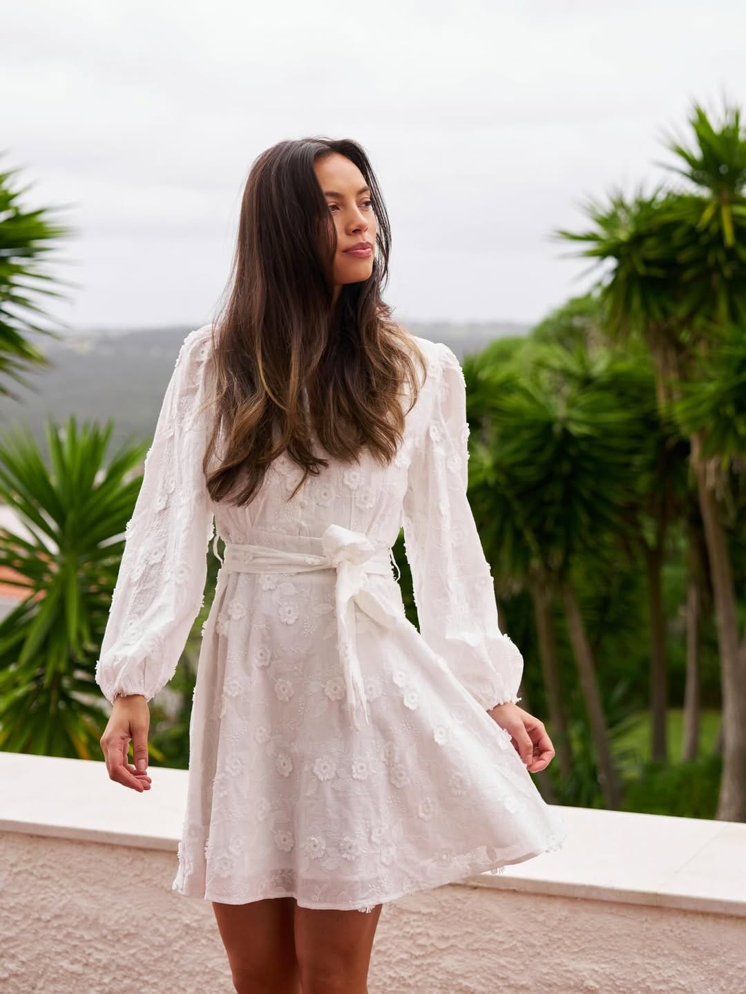 Neo Noir - Monnie Embroidery Dress 167899 - 120 - White Kjoler 