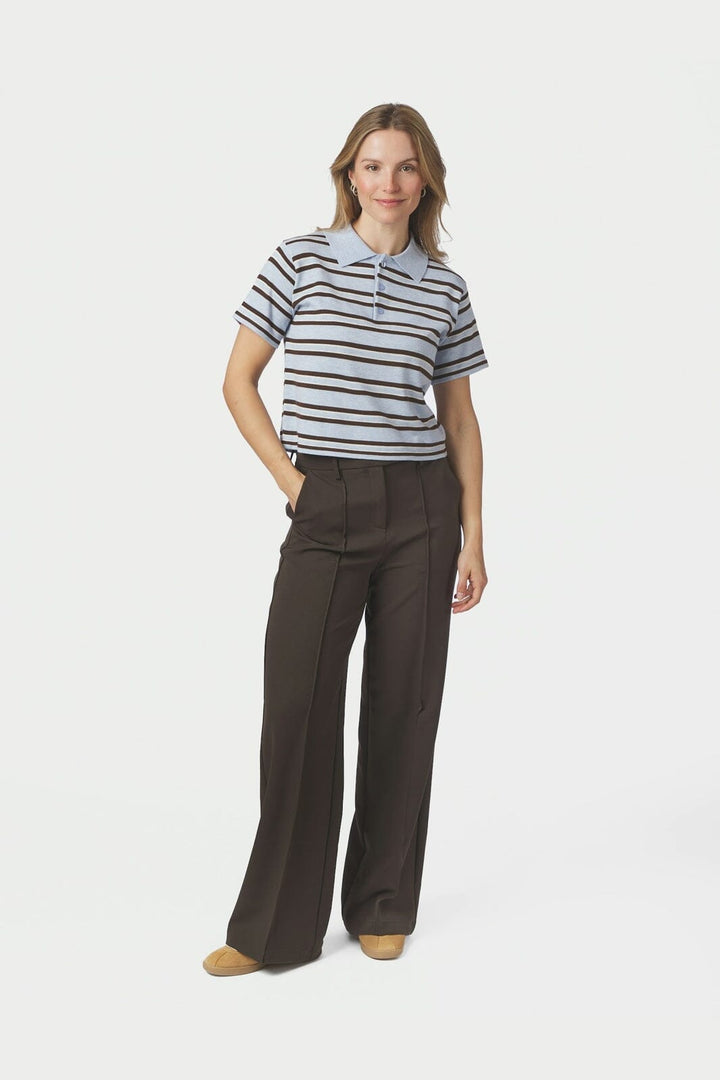 Neo Noir - Mulann Polo Knit Blouse 165966 - 145 - Light Blue
