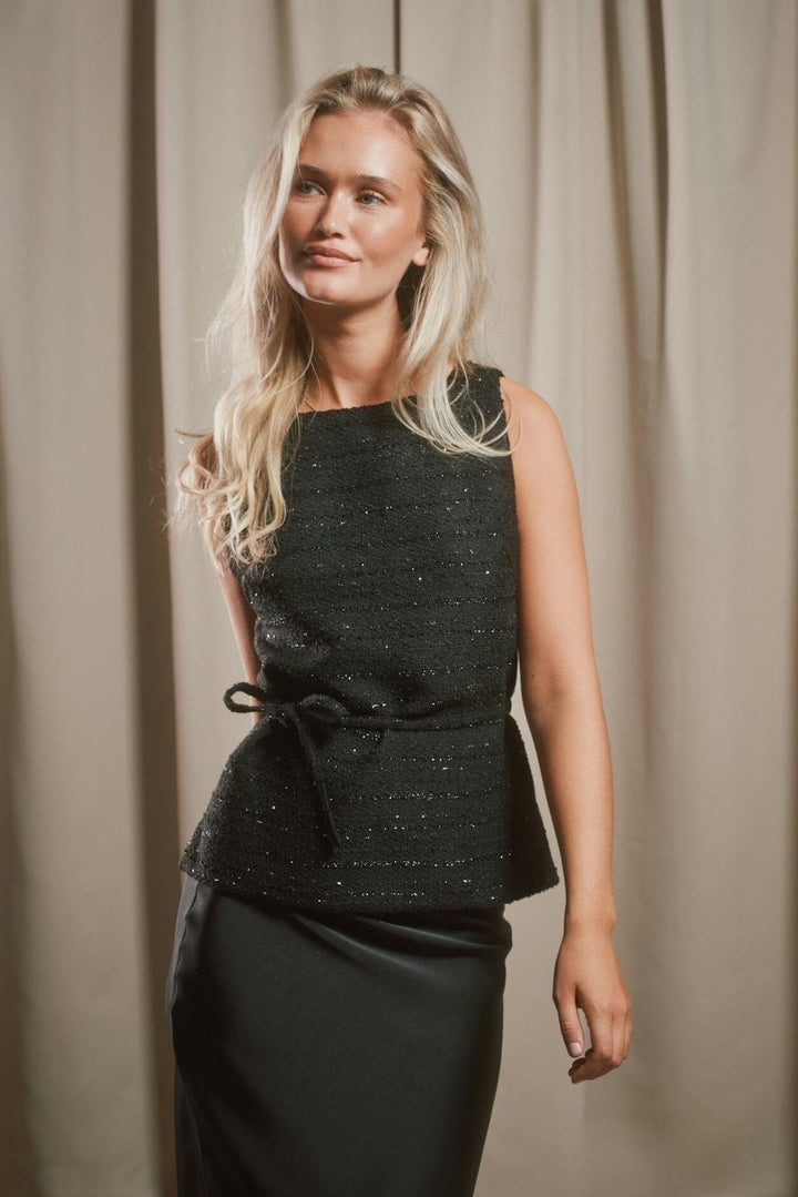 Neo Noir - Nassa Boucle Glitz Top 170369 - 100 - Black Toppe 