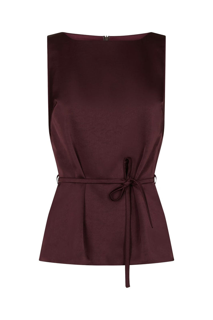 Neo Noir - Nassa Heavy Sateen Top 170235 - 174 - Burgundy