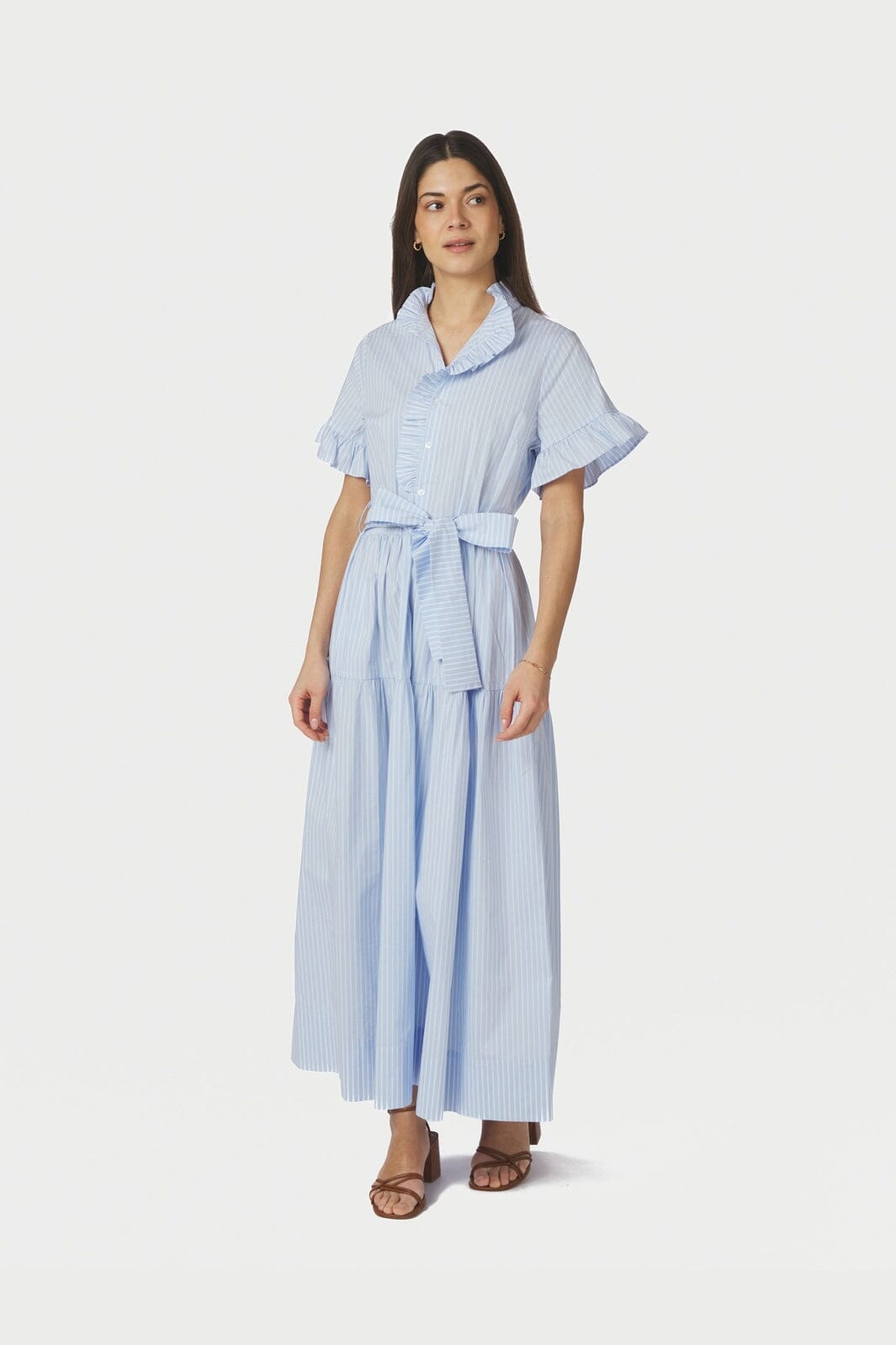 Neo Noir - Nellie Soft Stripe Dress 168230 - 145 - Light Blue