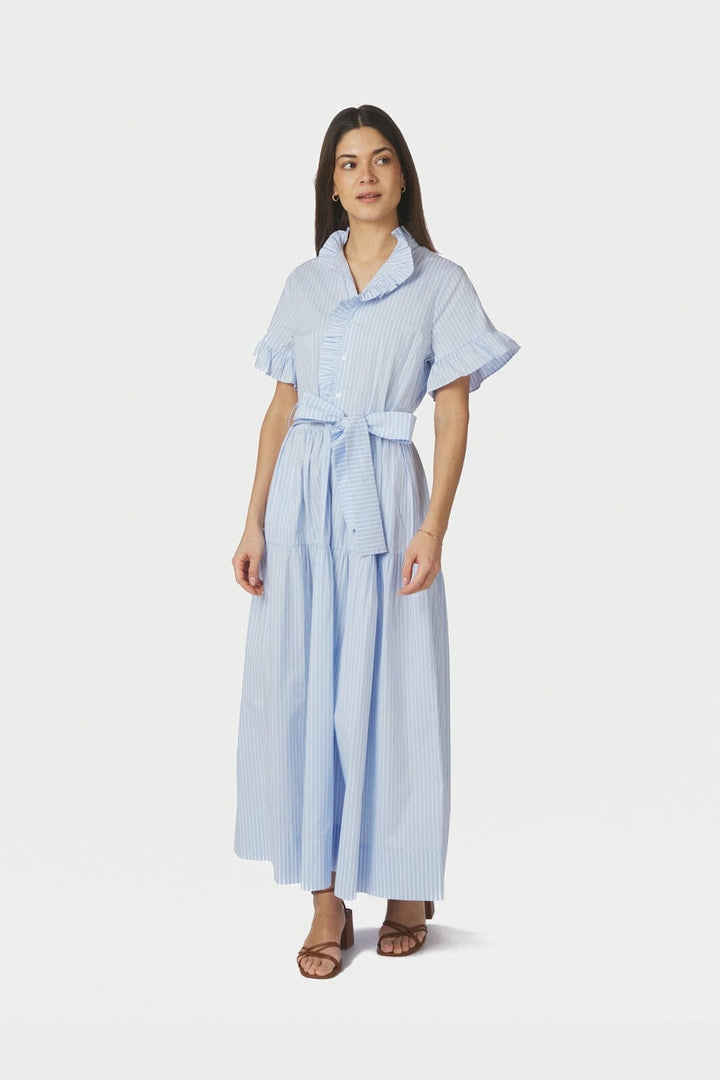 Neo Noir - Nellie Soft Stripe Dress 168230 - 145 - Light Blue