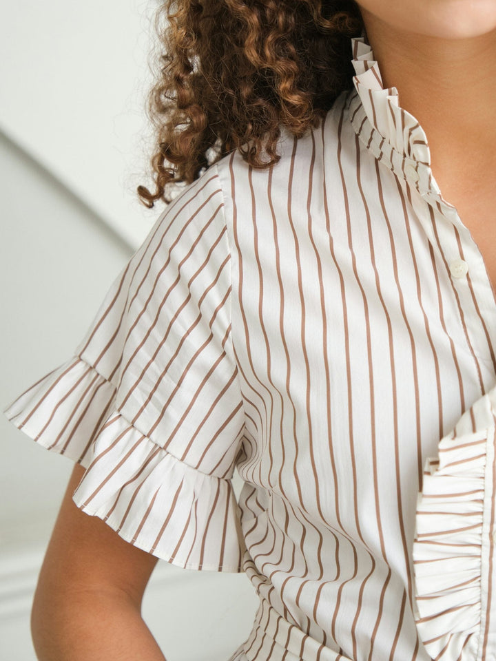 Neo Noir - Nellie Wide Stripe Dress 168228 - 124 - Ivory Kjoler 