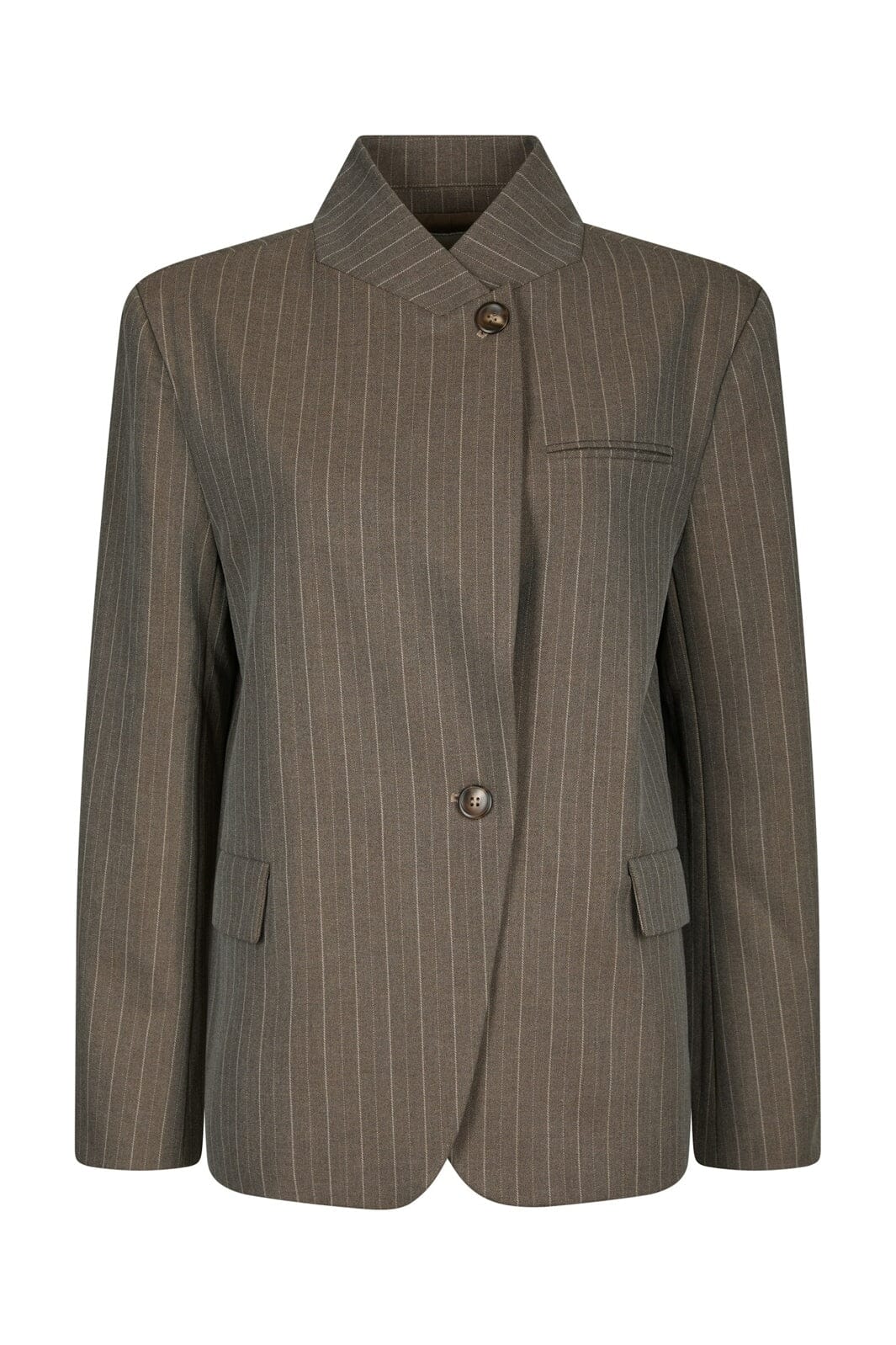 Neo Noir - Nerine Pinstripe Blazer 170127 - 811 - Dark Taupe