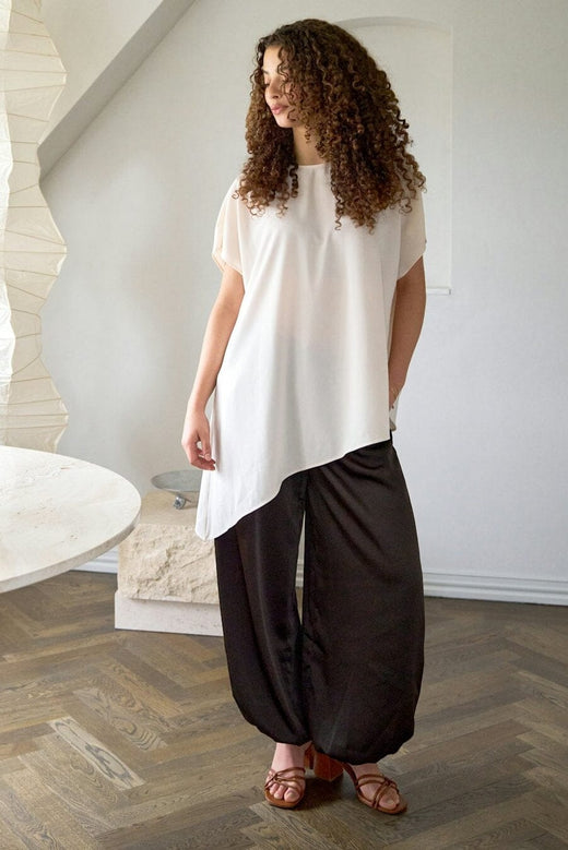 Neo Noir - Nerita Asymmetric Blouse 168969 - 121 - Off White Bluser 