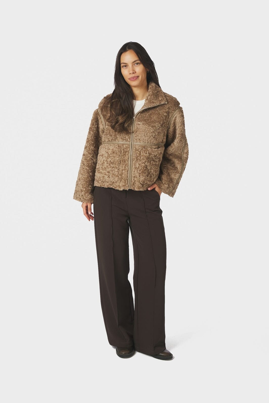 Neo Noir - Nida Faux Fur Jacket 168299 - 214 - Taupe