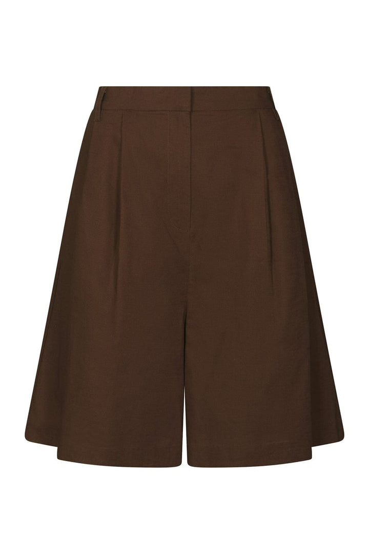 Neo Noir - Nika Linen Shorts 168253 - 676 - Dark Brown