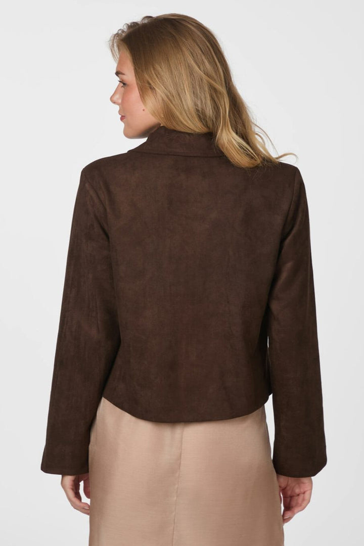 Neo Noir - Nilo Faux Suede Jacket 165954 - 676 - Dark Brown