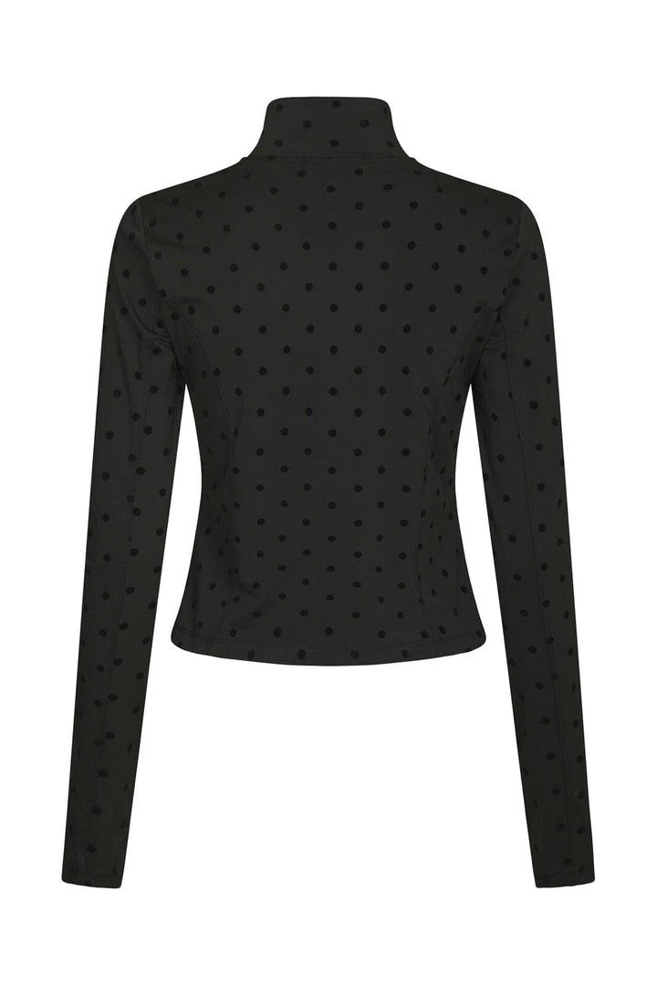 Neo Noir - Nolana Dot Zip Blouse 169858 - 100 - Black