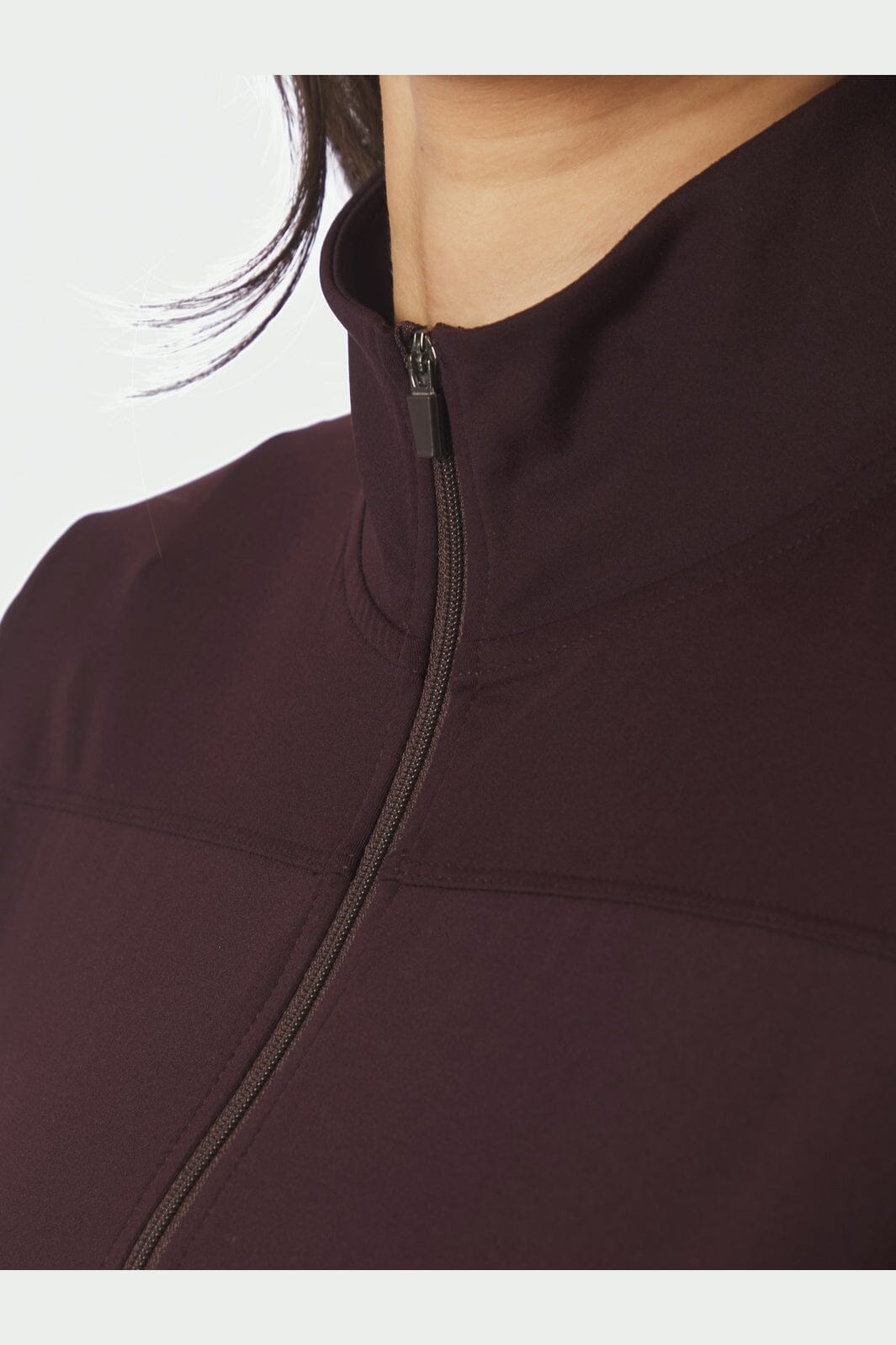 Neo Noir - Nolana Zip Blouse 167175 - 174 - Burgundy