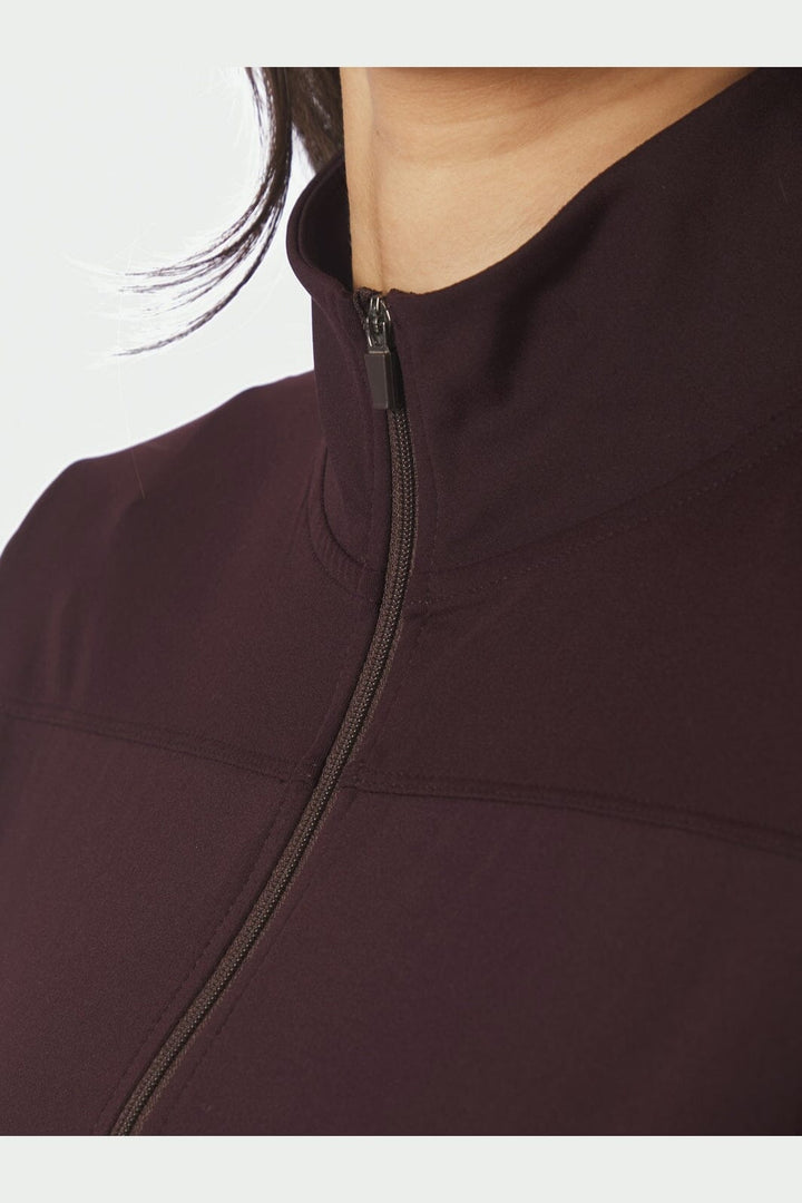 Neo Noir - Nolana Zip Blouse 167175 - 174 - Burgundy