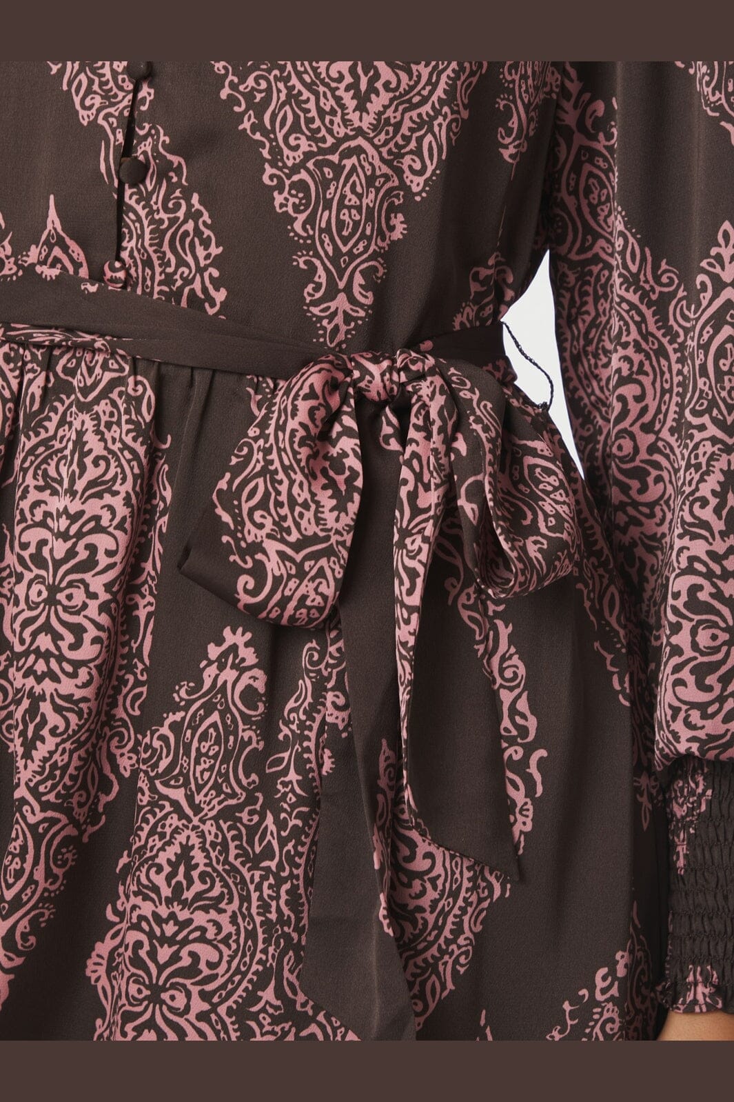Neo Noir - Novalee Paisley Drop Dress 164473 - 486 - Dark Brown/Evening Rose